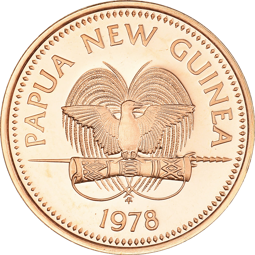 Coin, Papua New Guinea, Toea, 1978, Proof, MS(65-70), Bronze, KM:1