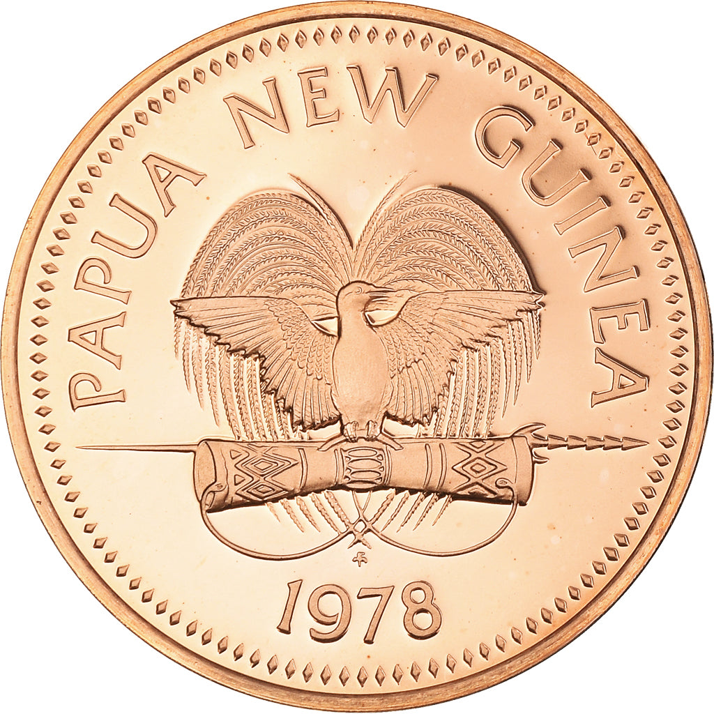 Coin, Papua New Guinea, 2 Toea, 1978, Proof, MS(65-70), Bronze, KM:2