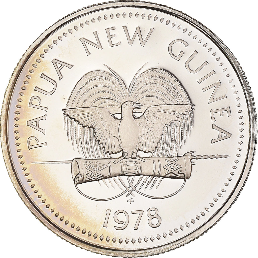 Coin, Papua New Guinea, 5 Toea, 1978, Proof, MS(65-70), Copper-nickel, KM:3