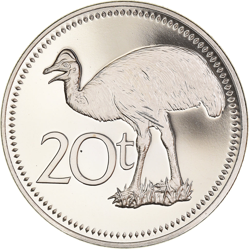 Coin, Papua New Guinea, 20 Toea, 1978, Proof, MS(65-70), Copper-nickel, KM:5