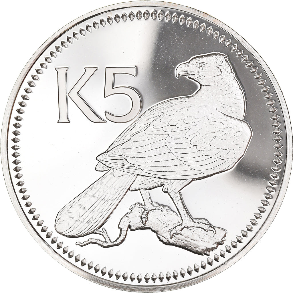 Coin, Papua New Guinea, 5 Kina, 1978, Proof, MS(65-70), Silver, KM:7a