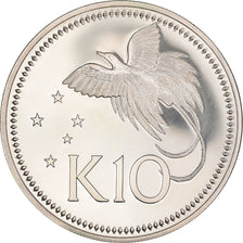 Coin, Papua New Guinea, 10 Kina, 1978, Franklin Mint, Proof, MS(65-70), Silver