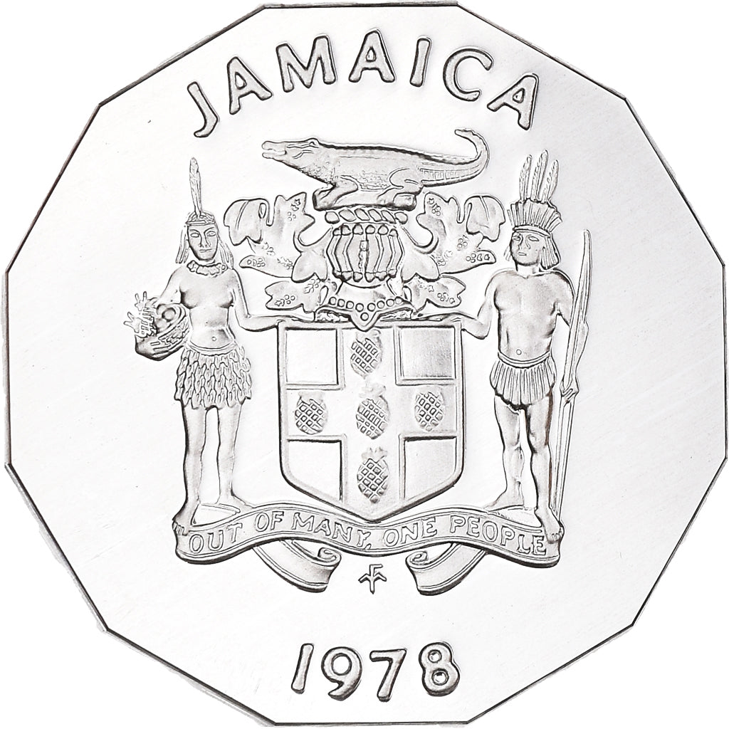 Munten, Jamaica, Elizabeth II, Cent, 1978, Franklin Mint, USA, Proof, FDC