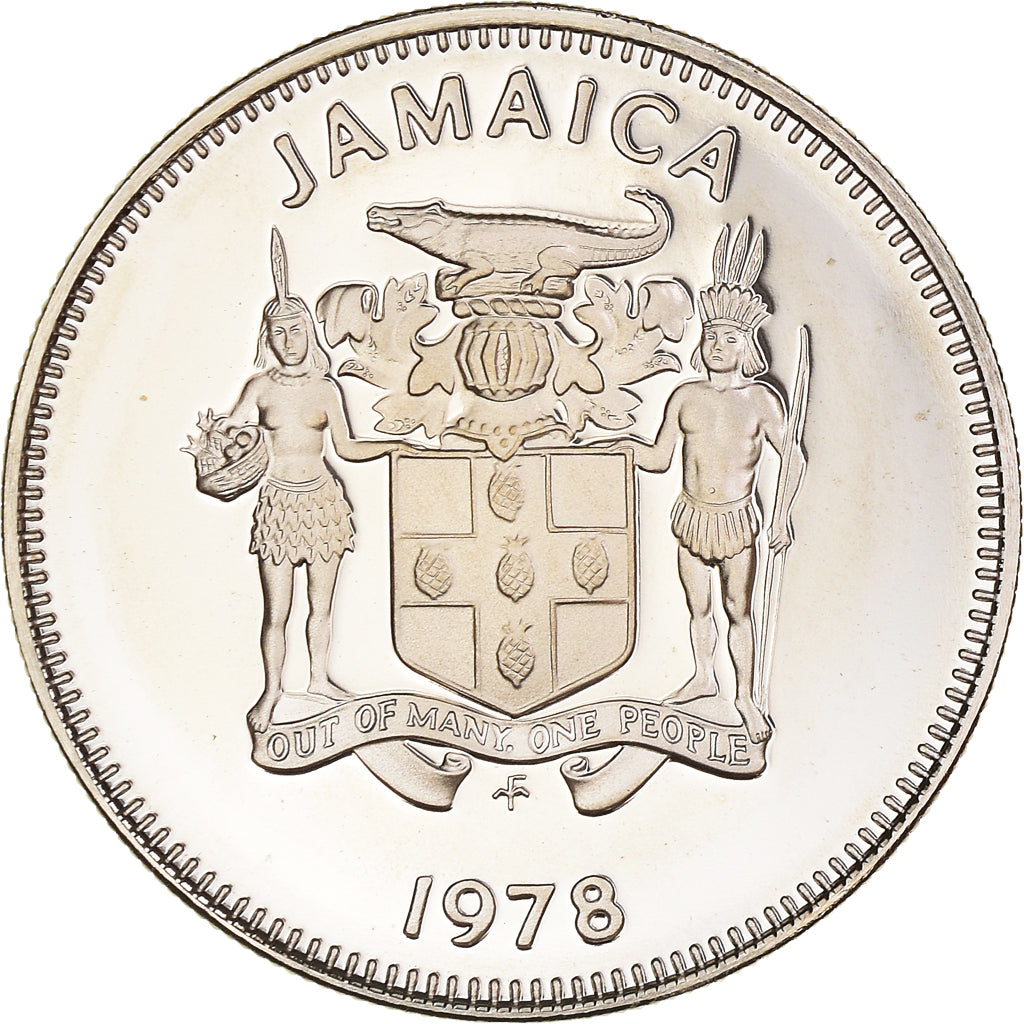 Coin, Jamaica, Elizabeth II, 10 Cents, 1978, Franklin Mint, USA, Proof