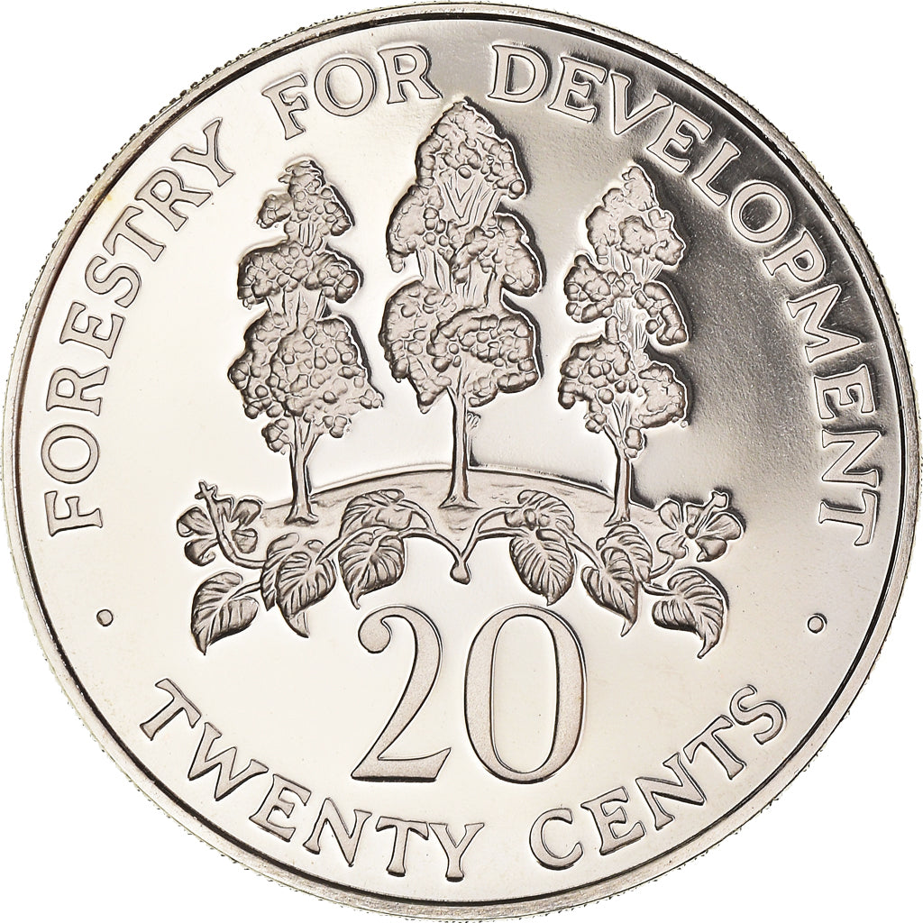 Coin, Jamaica, Elizabeth II, 20 Cents, 1978, Franklin Mint, USA, Proof