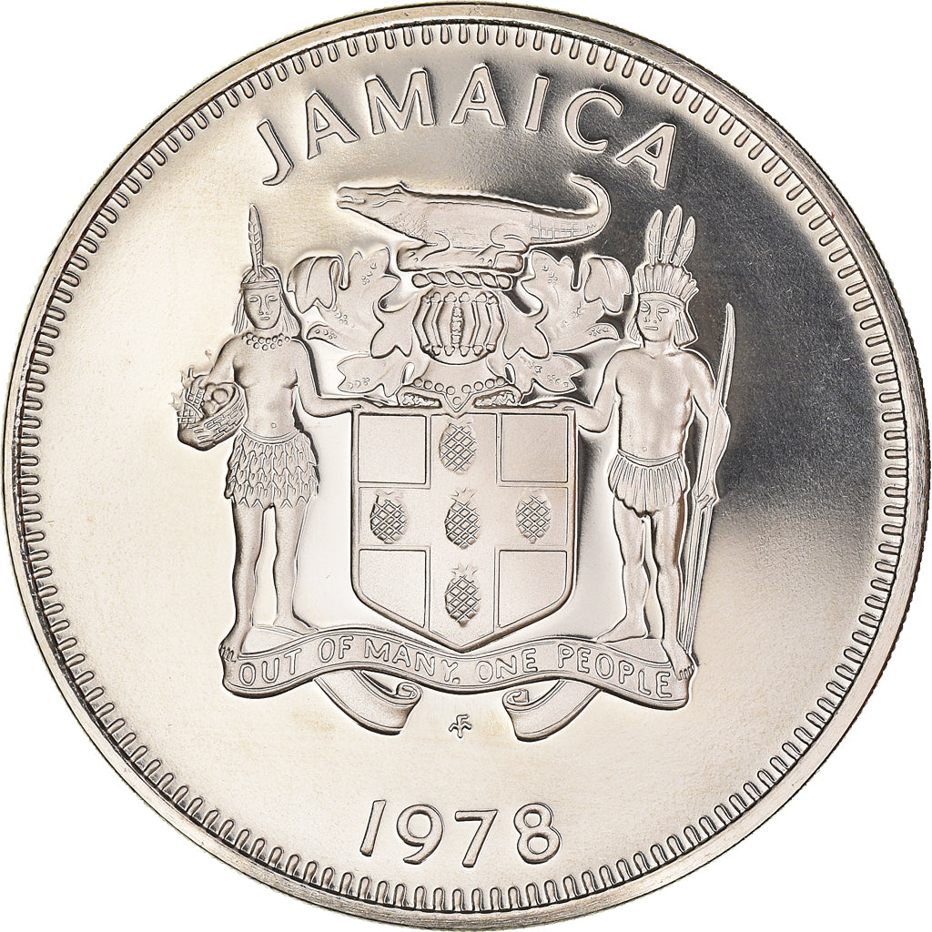 Coin, Jamaica, Elizabeth II, 25 Cents, 1978, Franklin Mint, USA, Proof