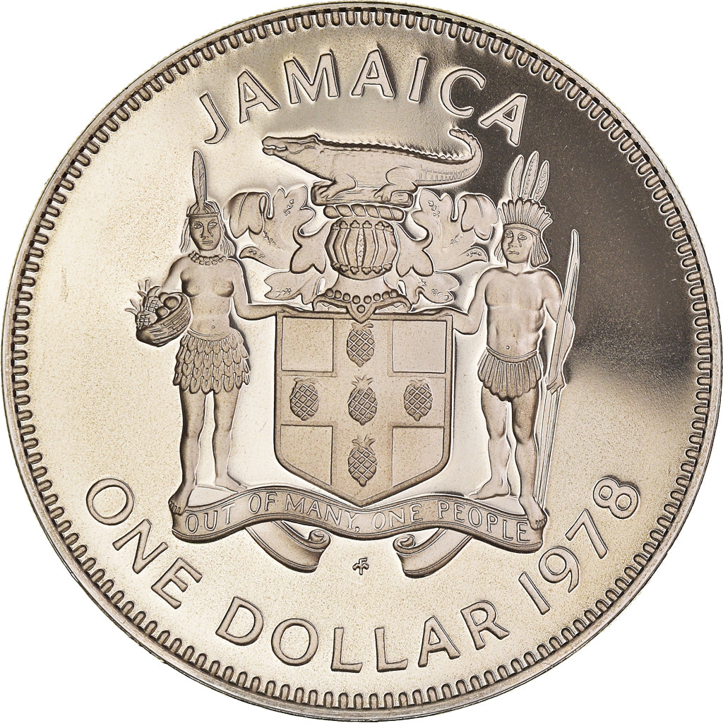 Coin, Jamaica, Elizabeth II, Dollar, 1978, Proof, MS(65-70), Copper-nickel