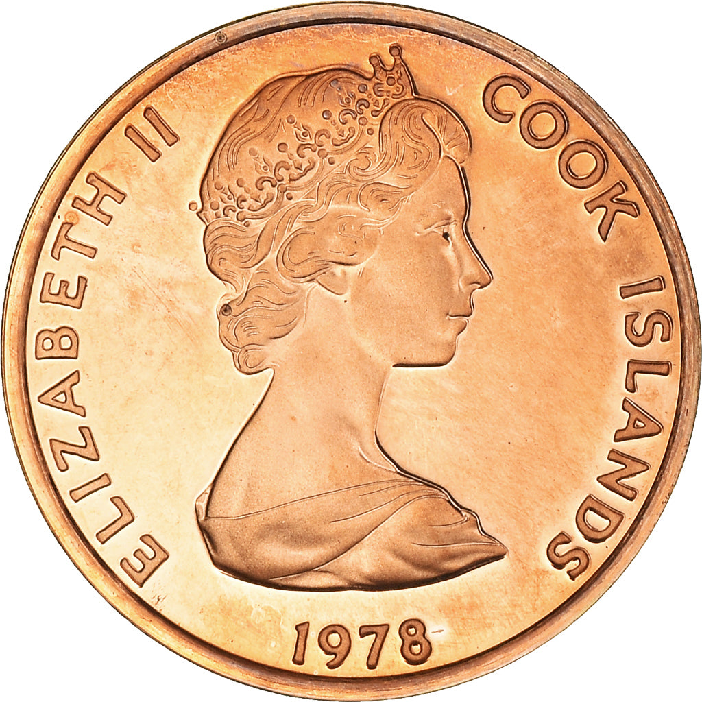 Coin, Cook Islands, Elizabeth II, Cent, 1978, Franklin Mint, USA, Proof