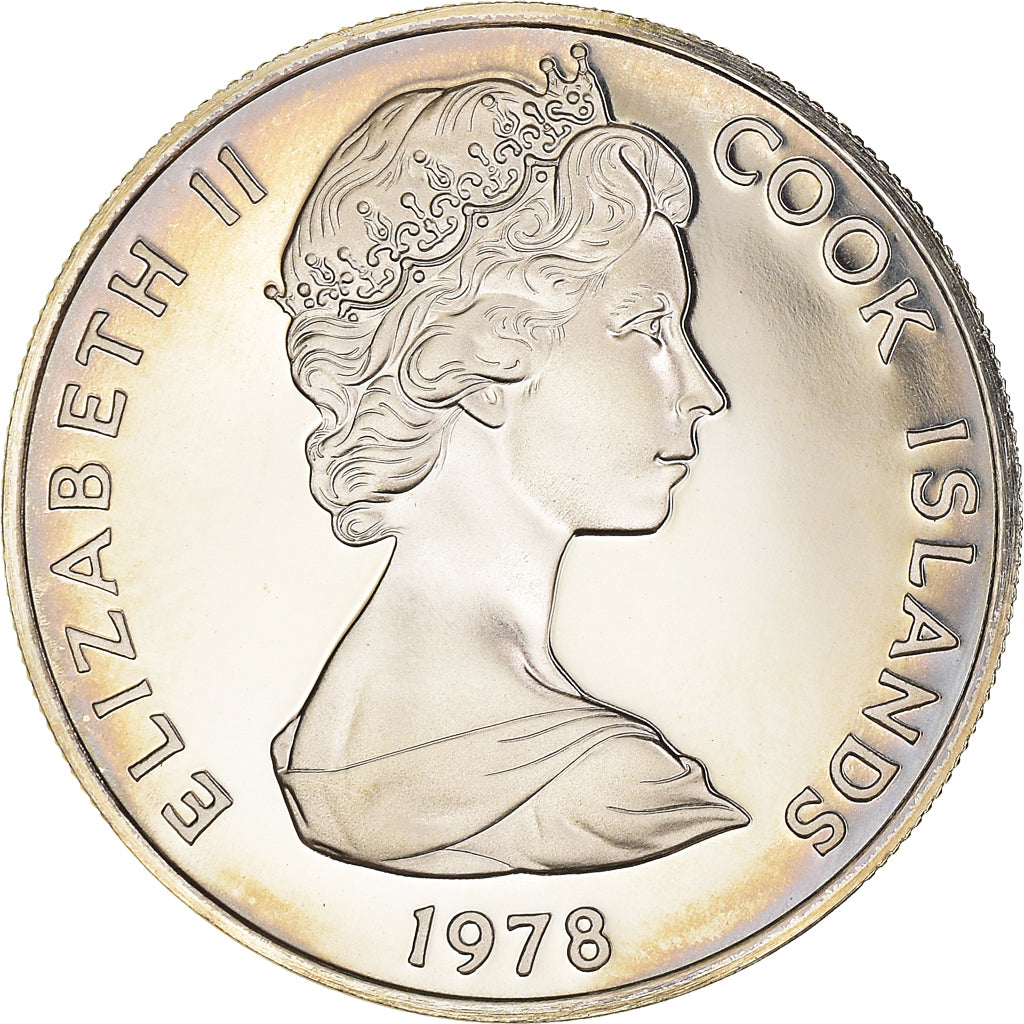 Coin, Cook Islands, Elizabeth II, 10 Cents, 1978, Franklin Mint, USA, Proof