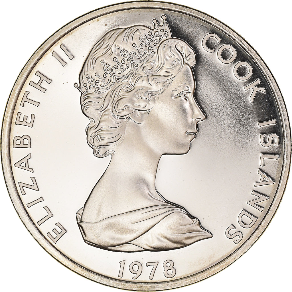 Coin, Cook Islands, Elizabeth II, 20 Cents, 1978, Franklin Mint, USA, Proof