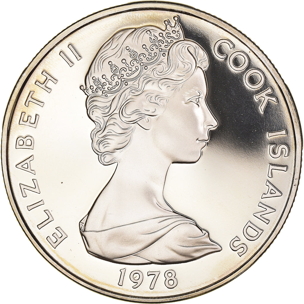 Coin, Cook Islands, Elizabeth II, 50 Cents, 1978, Franklin Mint, USA, Proof