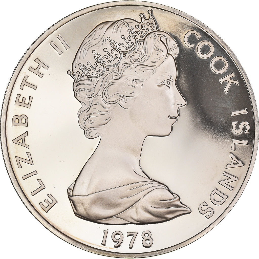Coin, Cook Islands, Elizabeth II, Captain James Cook, Dollar, 1978, Proof