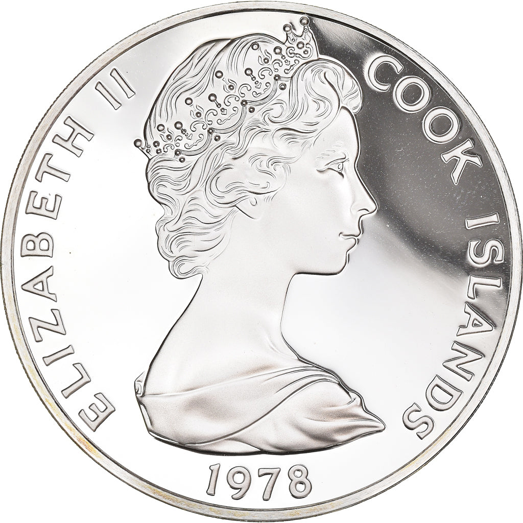 Coin, Cook Islands, Elizabeth II, 5 Dollars, 1978, Franklin Mint, USA, Proof
