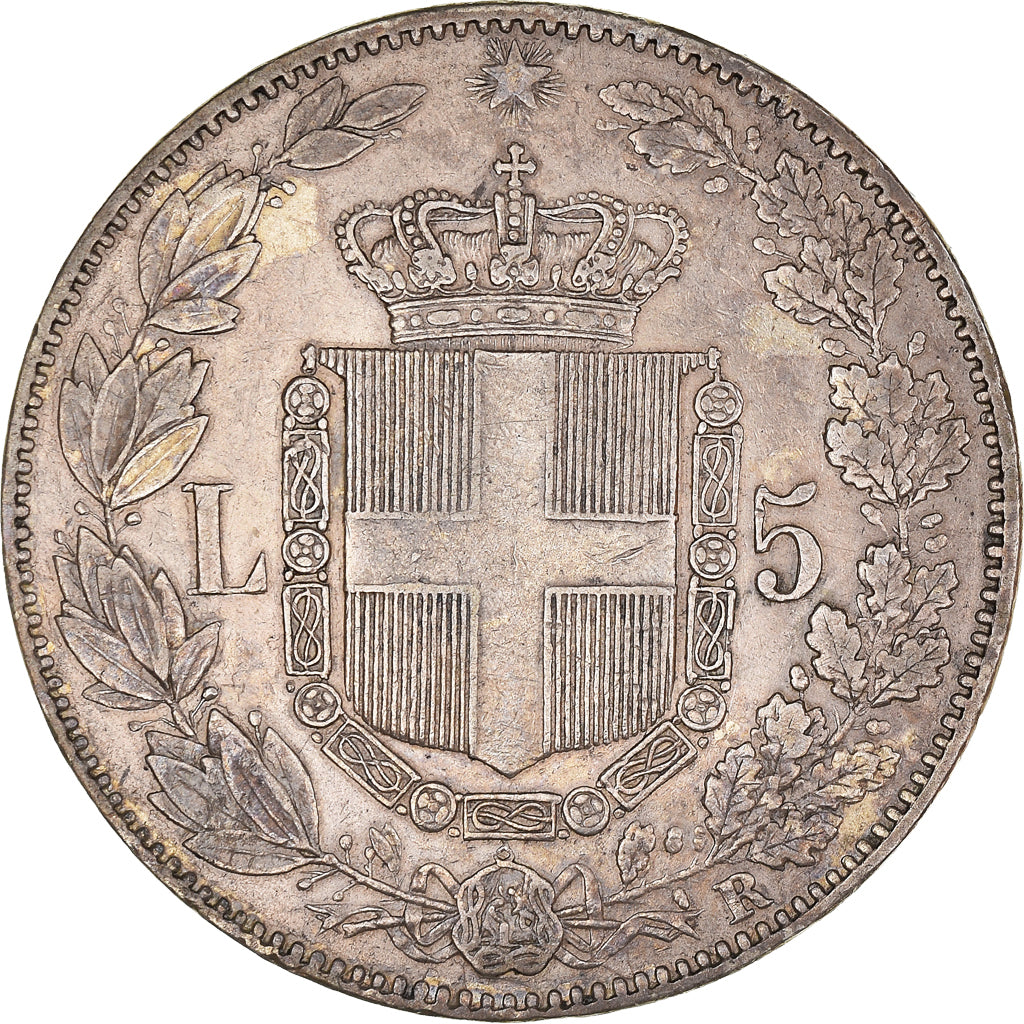 Monnaie, Italie, Umberto I, 5 Lire, 1879, Rome, TB+, Argent, KM:20