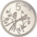 Moeda, Belize, 5 Cents, 1978, Franklin Mint, Proof, MS(65-70), Alumínio, KM:47b
