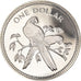 Moneda, Belice, Dollar, 1978, Franklin Mint, Proof, FDC, Cobre - níquel, KM:43