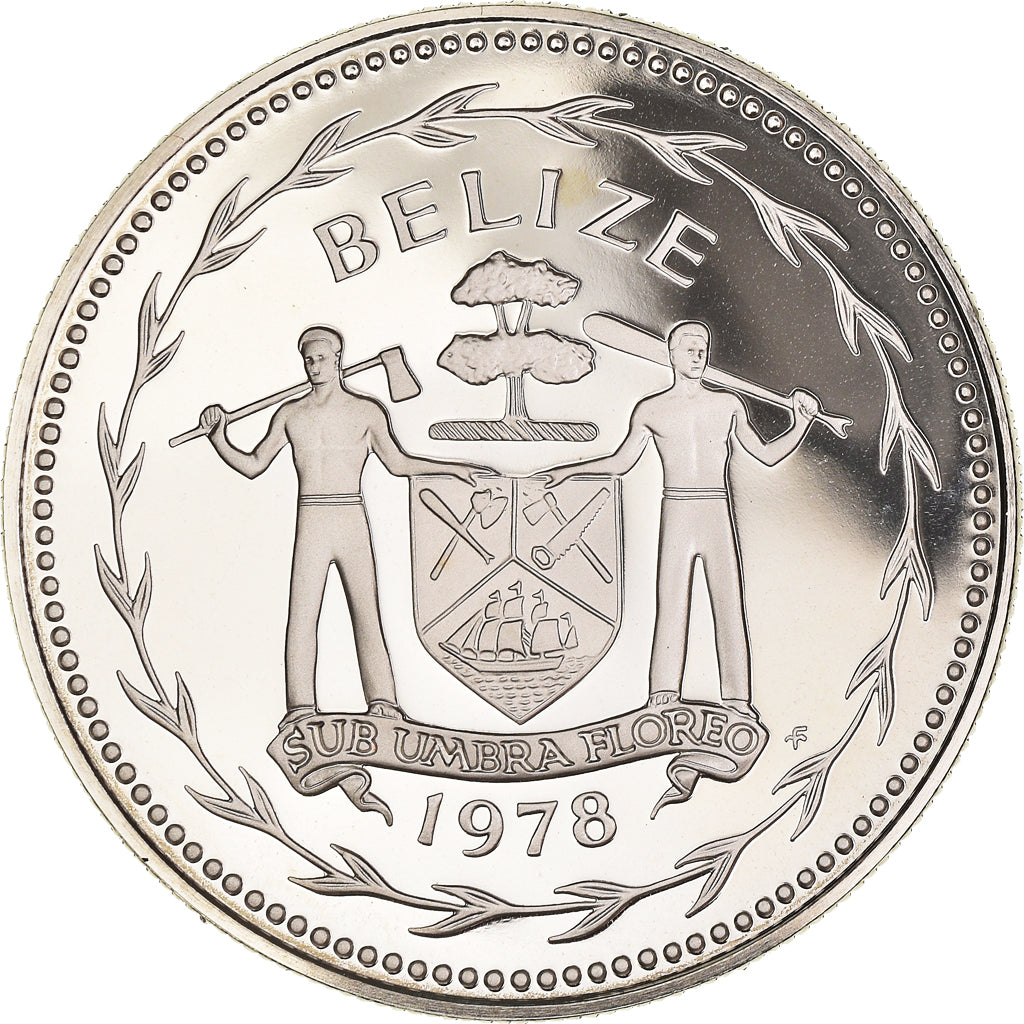 Moneda, Belice, Dollar, 1978, Franklin Mint, Proof, FDC, Cobre - níquel, KM:43