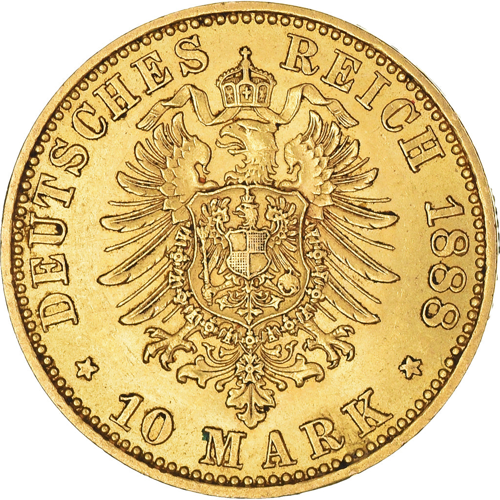 Moneta, Stati tedeschi, PRUSSIA, Friedrich III, 10 Mark, 1888, Berlin, SPL-