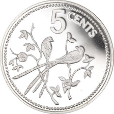 Monnaie, Belize, 5 Cents, 1978, Franklin Mint, Proof, FDC, Argent, KM:47a