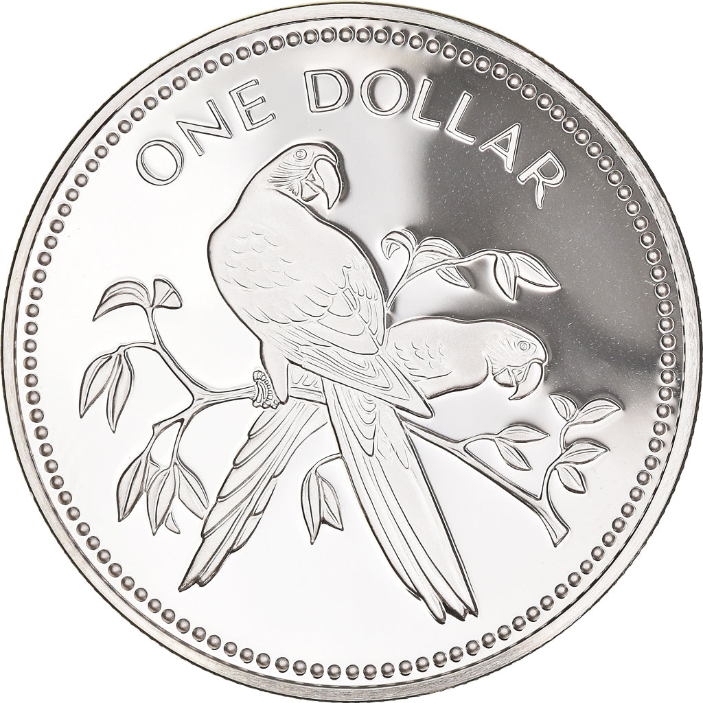 Coin, Belize, Dollar, 1978, Franklin Mint, Proof, MS(65-70), Silver, KM:43a