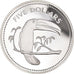 Moneta, Belize, 5 Dollars, 1978, Franklin Mint, Proof, MS(65-70), Srebro, KM:44a