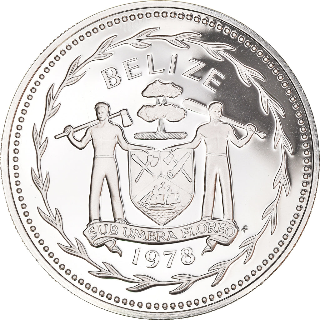 Monnaie, Belize, 10 Dollars, 1978, Franklin Mint, Proof, FDC, Argent, KM:45a