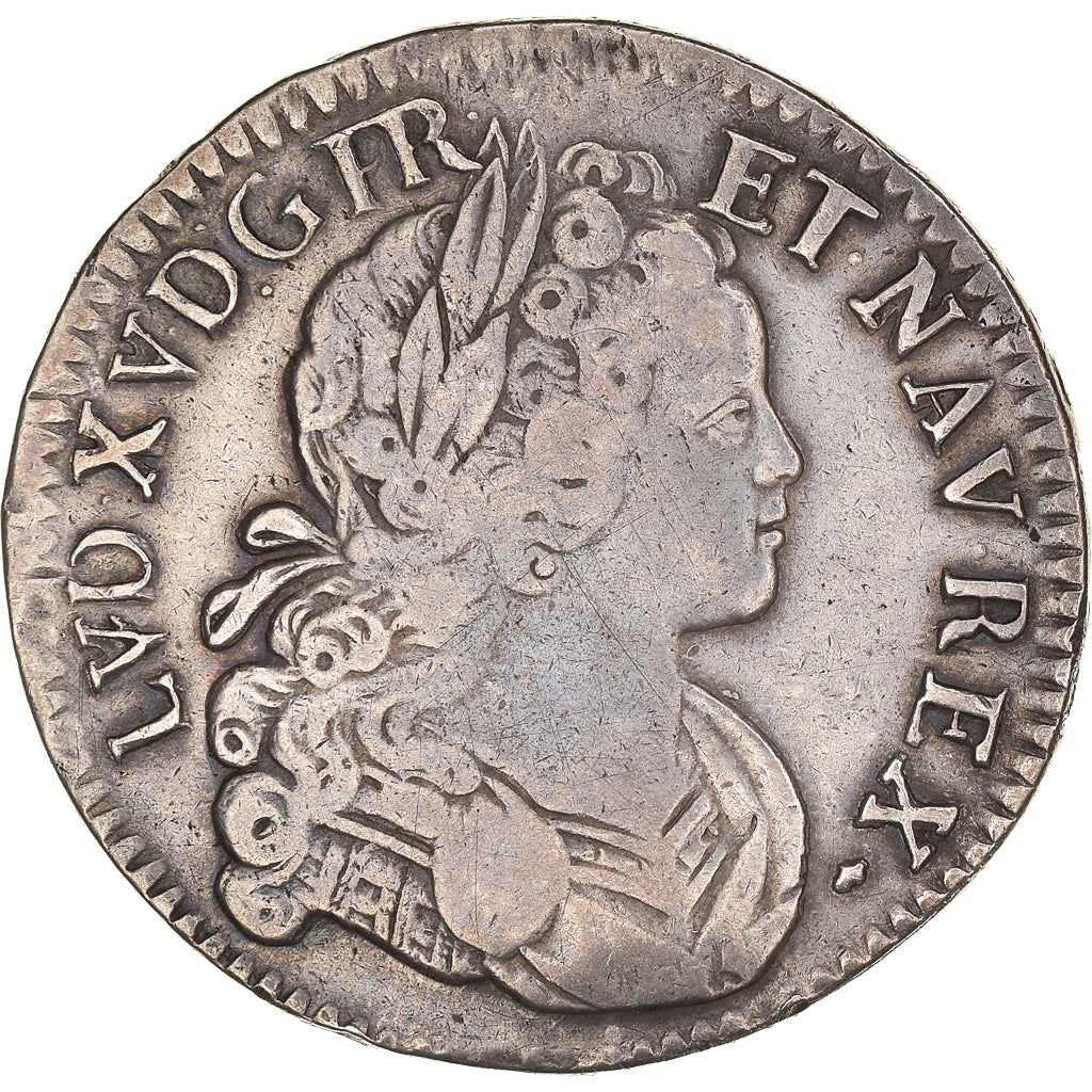 Coin, France, Louis XV, Écu de France-Navarre, 1719, La Rochelle, Rare