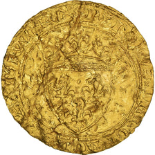 Coin, France, Charles VI, Écu d'or à la couronne, Uncertain Mint, F(12-15)