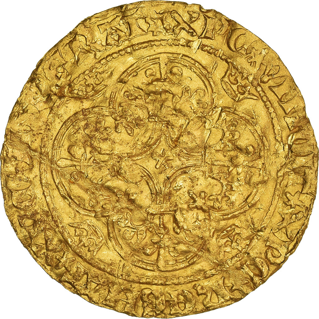 Coin, France, Charles VI, Écu d'or à la couronne, Uncertain Mint, F(12-15)