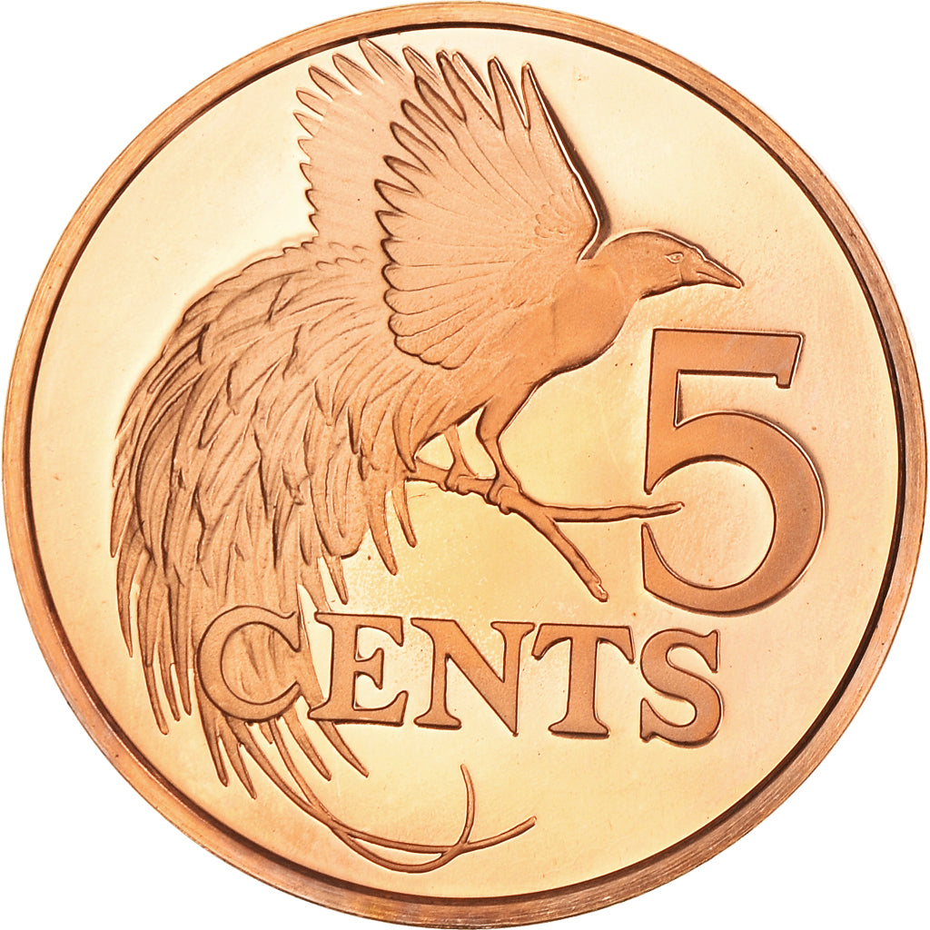 Coin, TRINIDAD & TOBAGO, 5 Cents, 1978, Proof, MS(65-70), Bronze, KM:30