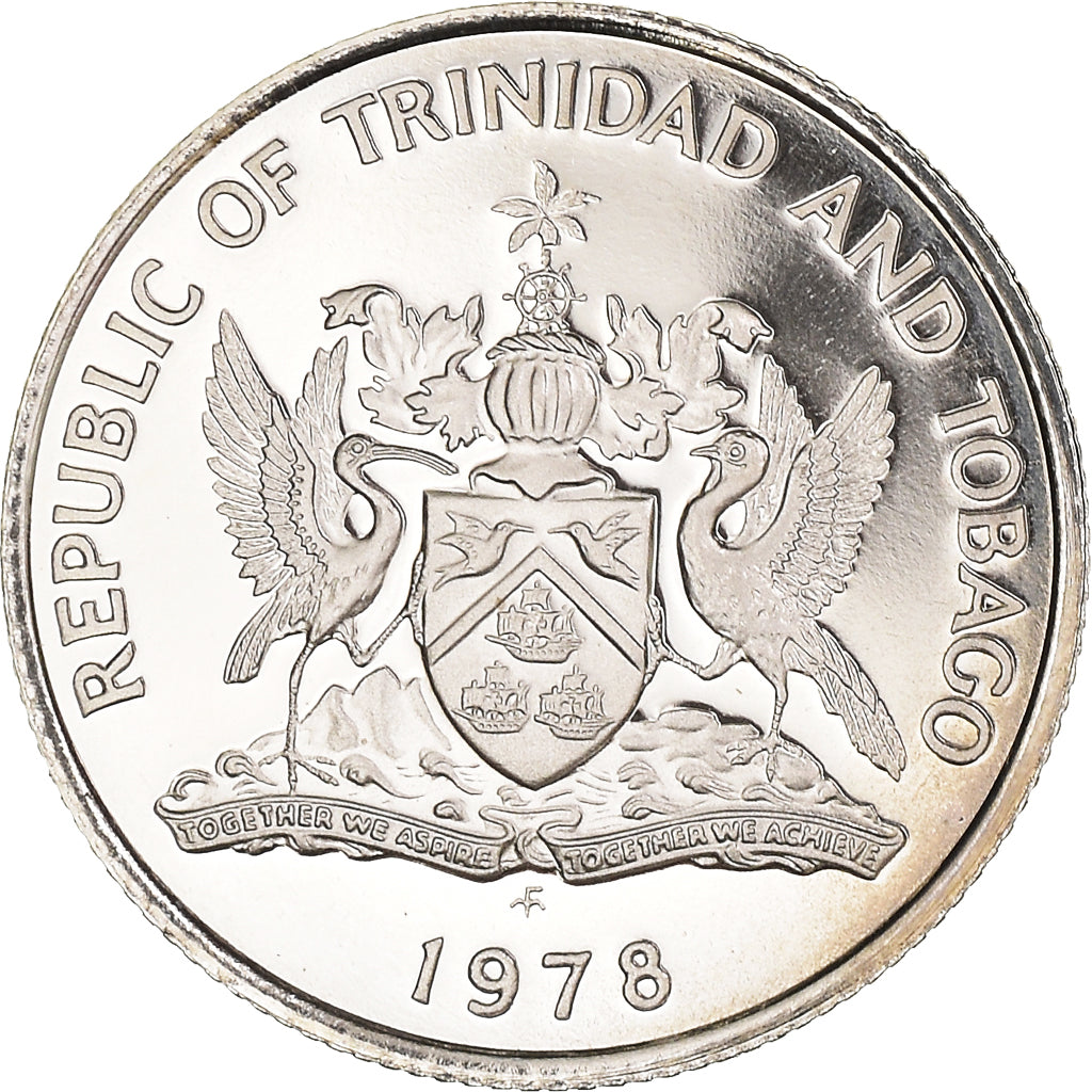 Münze, TRINIDAD & TOBAGO, 10 Cents, 1978, Proof, STGL, Kupfer-Nickel, KM:31