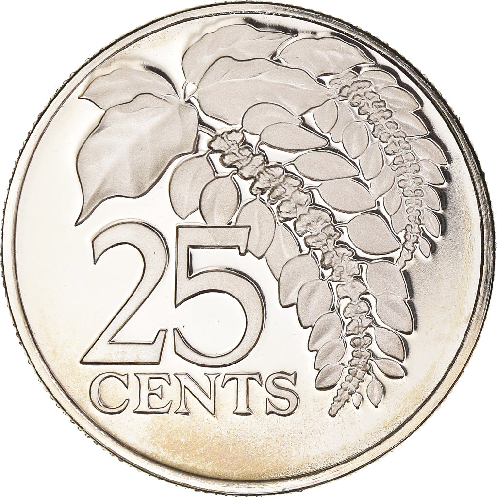 Münze, TRINIDAD & TOBAGO, 25 Cents, 1978, Proof, STGL, Kupfer-Nickel, KM:32