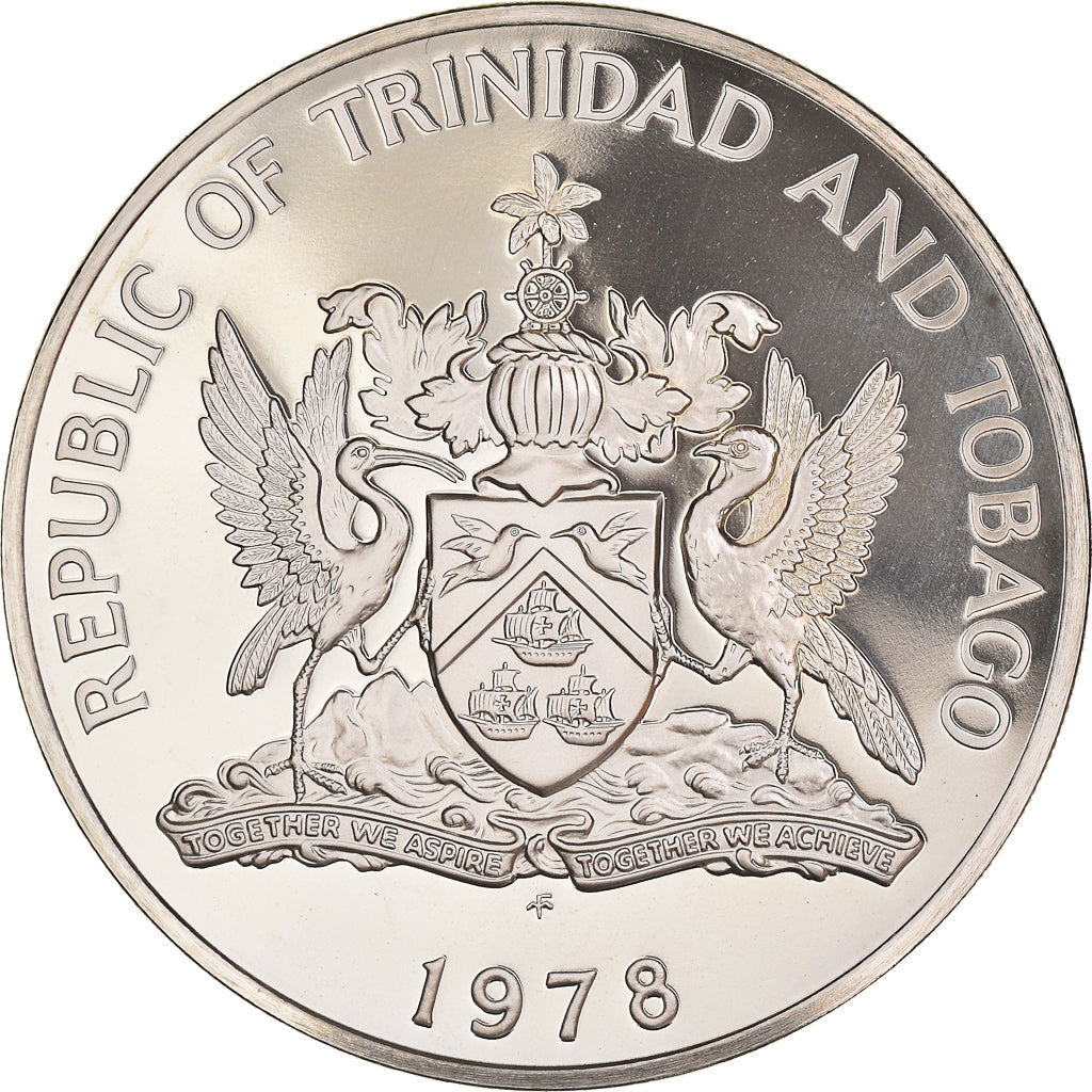Coin, TRINIDAD & TOBAGO, Dollar, 1978, Franklin Mint, Proof, MS(65-70)