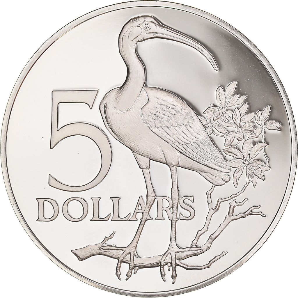 Coin, TRINIDAD & TOBAGO, 5 Dollars, 1978, Franklin Mint, Proof, MS(65-70)