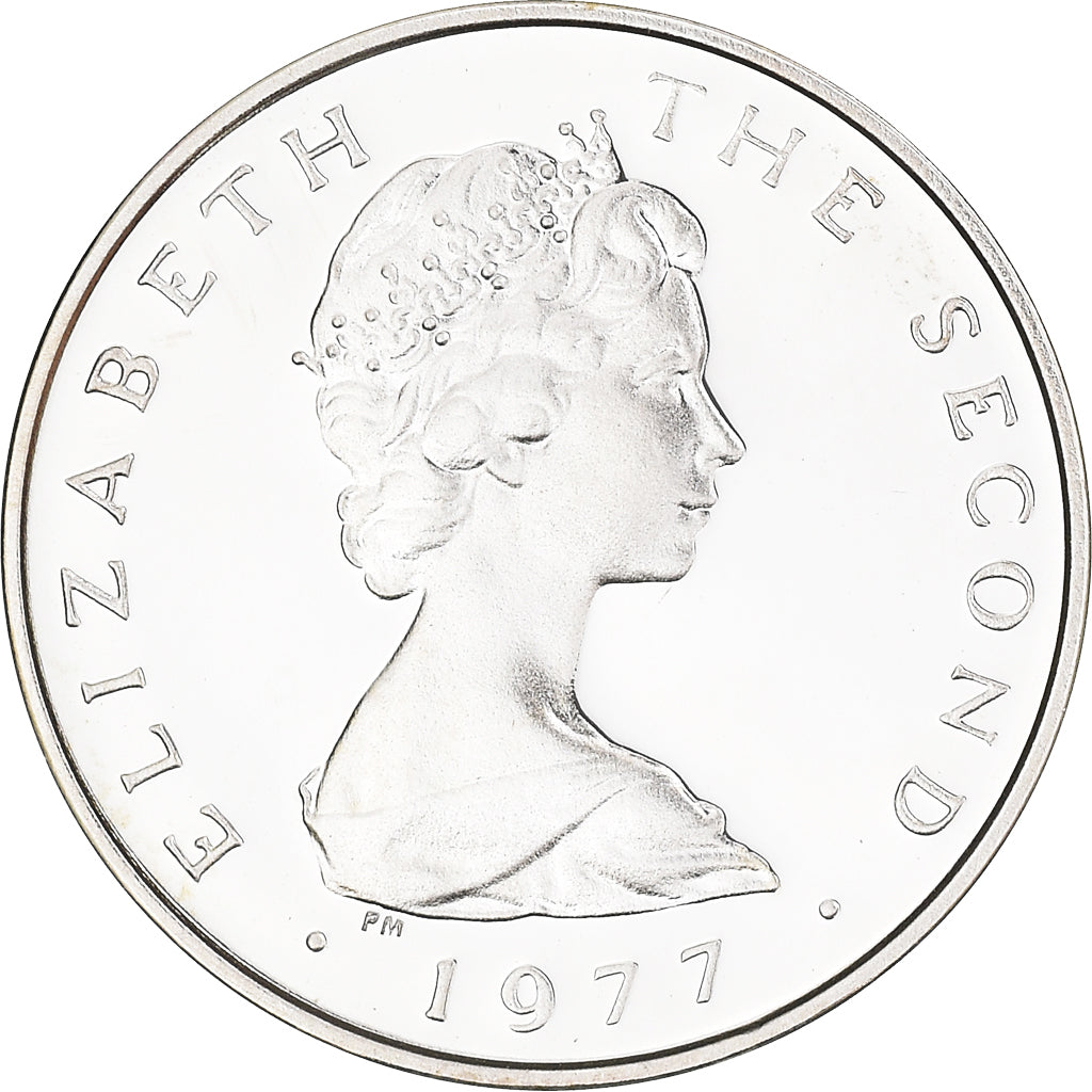 Monnaie, Île de Man, Elizabeth II, Penny, 1977, Proof, FDC, Argent, KM:33a