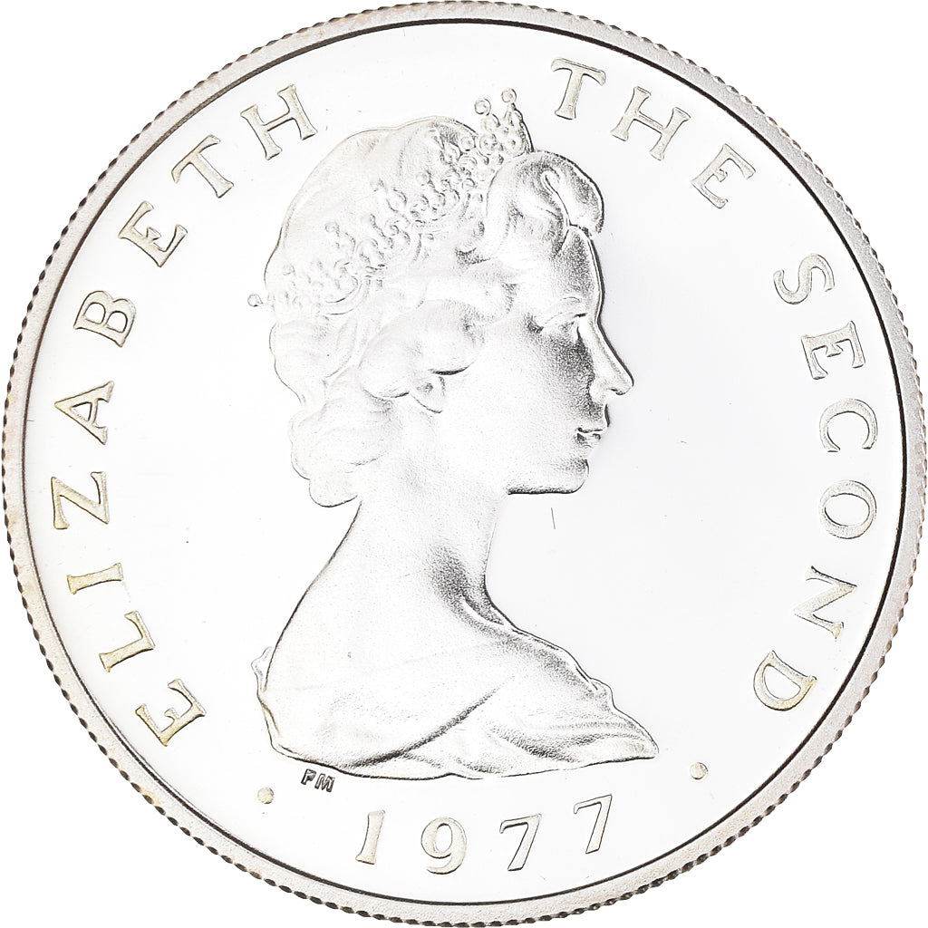 Coin, Isle of Man, Elizabeth II, 5 Pence, 1977, Proof, MS(65-70), Silver