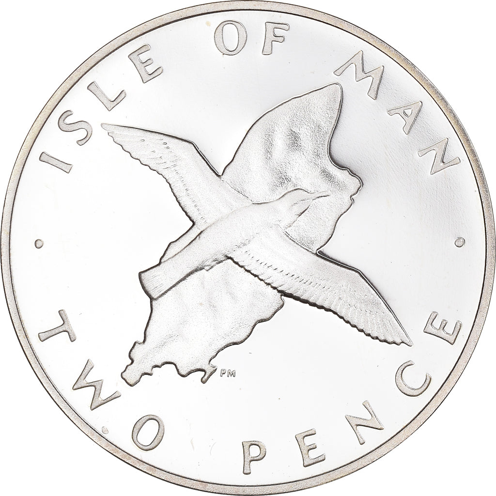 Monnaie, Île de Man, Elizabeth II, 2 Pence, 1977, Proof, FDC, Argent, KM:34a