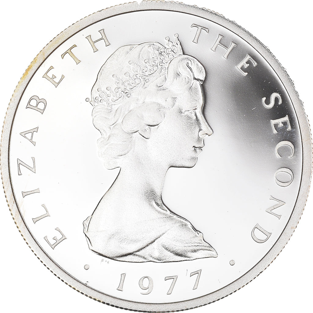 Coin, Isle of Man, Elizabeth II, 10 Pence, 1977, Proof, MS(65-70), Silver