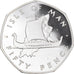 Coin, Isle of Man, Elizabeth II, 50 Pence, 1977, Proof, MS(65-70), Silver