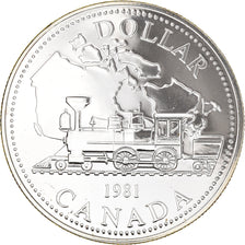 Coin, Canada, Elizabeth II, Dollar, 1981, Ottawa, Prooflike, MS(65-70), Silver