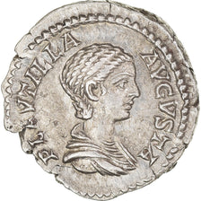 Coin, Plautilla, Denarius, AD 202-205, Rome, AU(55-58), Silver, RIC:363b
