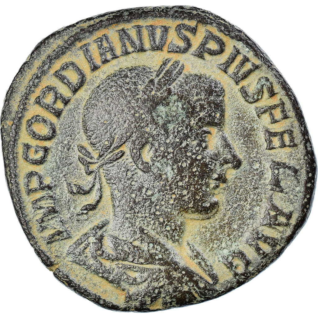 Münze, Gordian III, Sesterz, 241-244, Rome, S+, Bronze, RIC:319a