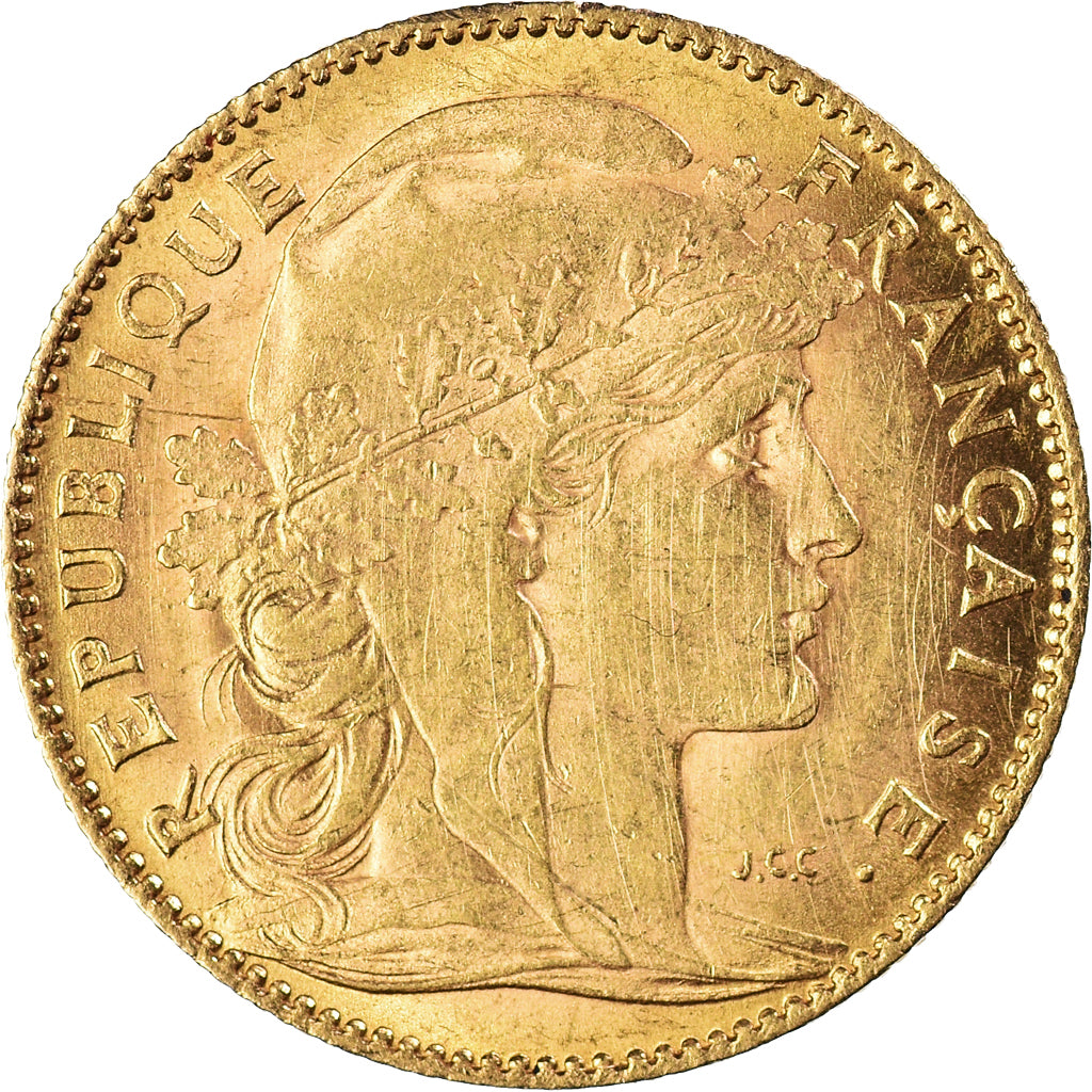 Moneda, Francia, Marianne, 10 Francs, 1899, Paris, MBC+, Oro, KM:846
