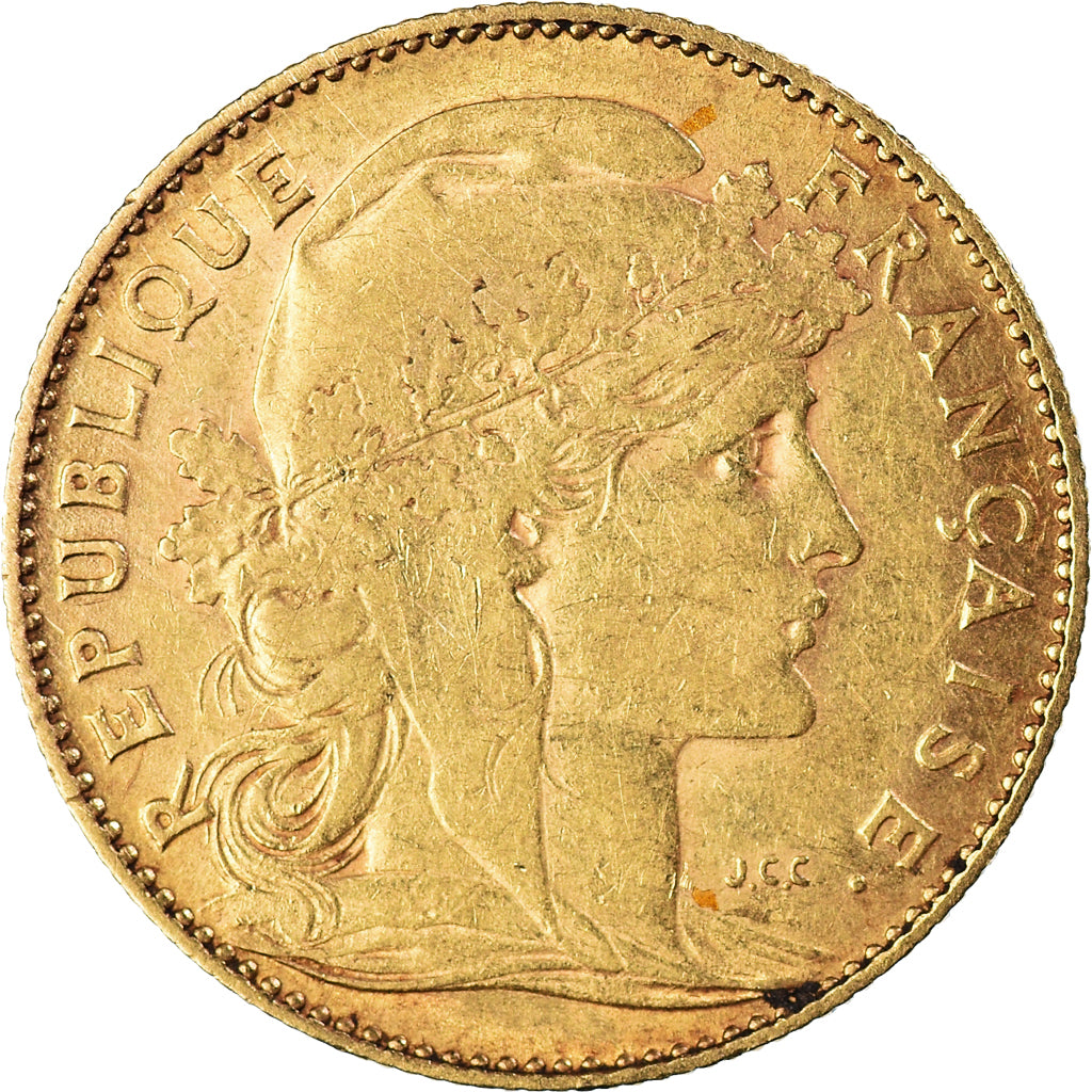 Coin, France, Marianne, 10 Francs, 1900, Paris, EF(40-45), Gold, KM:846
