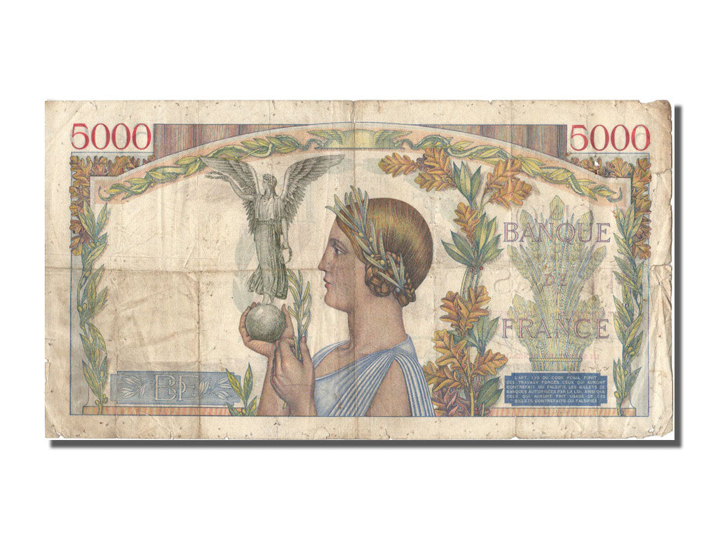 France, 5000 Francs, 5 000 F 1934-1944 ''Victoire'', 1935, KM #82b, 1935-07-11,.