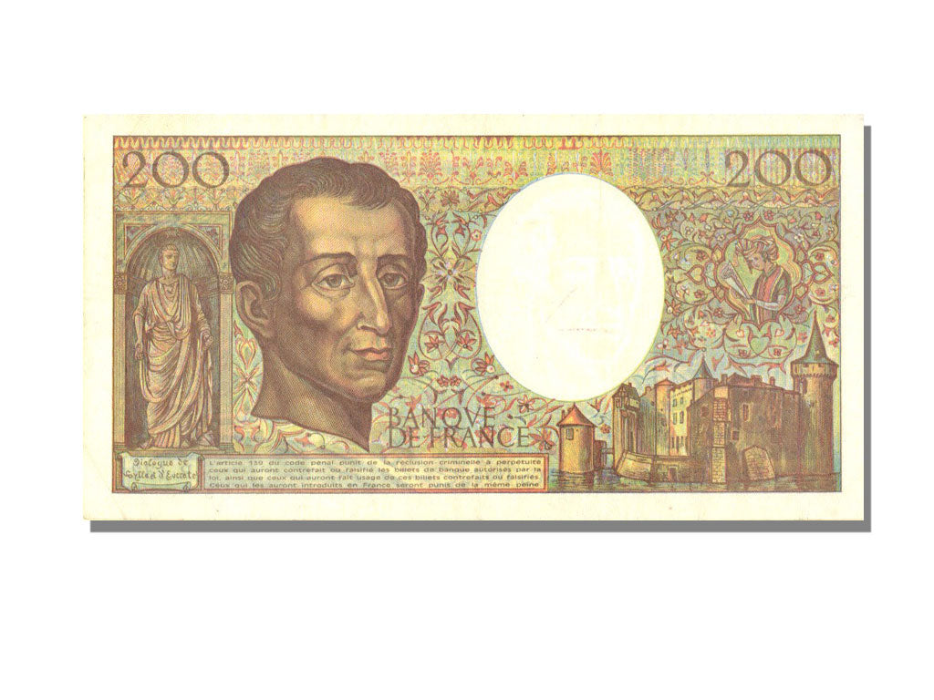 FRANCE, 200 Francs, 1992, KM #155e, UNC(63), R.132, Fayette #70.12c