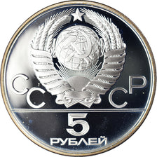Moneda, Rusia, 1980 Olympics - High Jumping, 5 Roubles, 1978, Leningrad, Proof