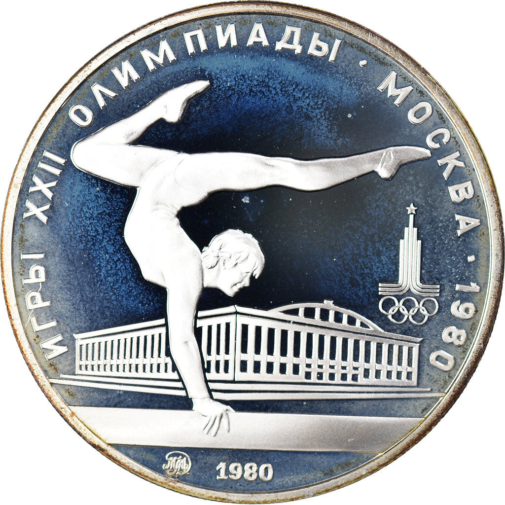 Coin, Russia, 1980 Olympics - Gymnastics, 5 Roubles, 1980, Moscow, Proof