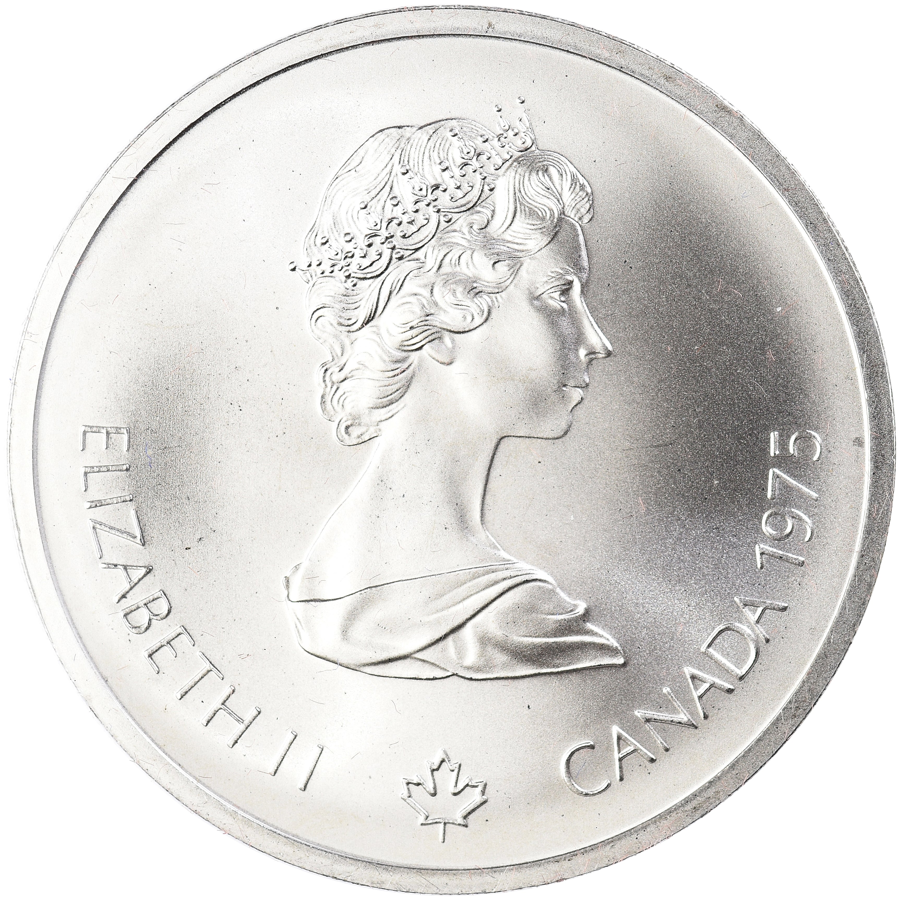 Coin, Canada, Elizabeth II, 1976 Olympics - Hurdles, 10 Dollars, 1975, Royal