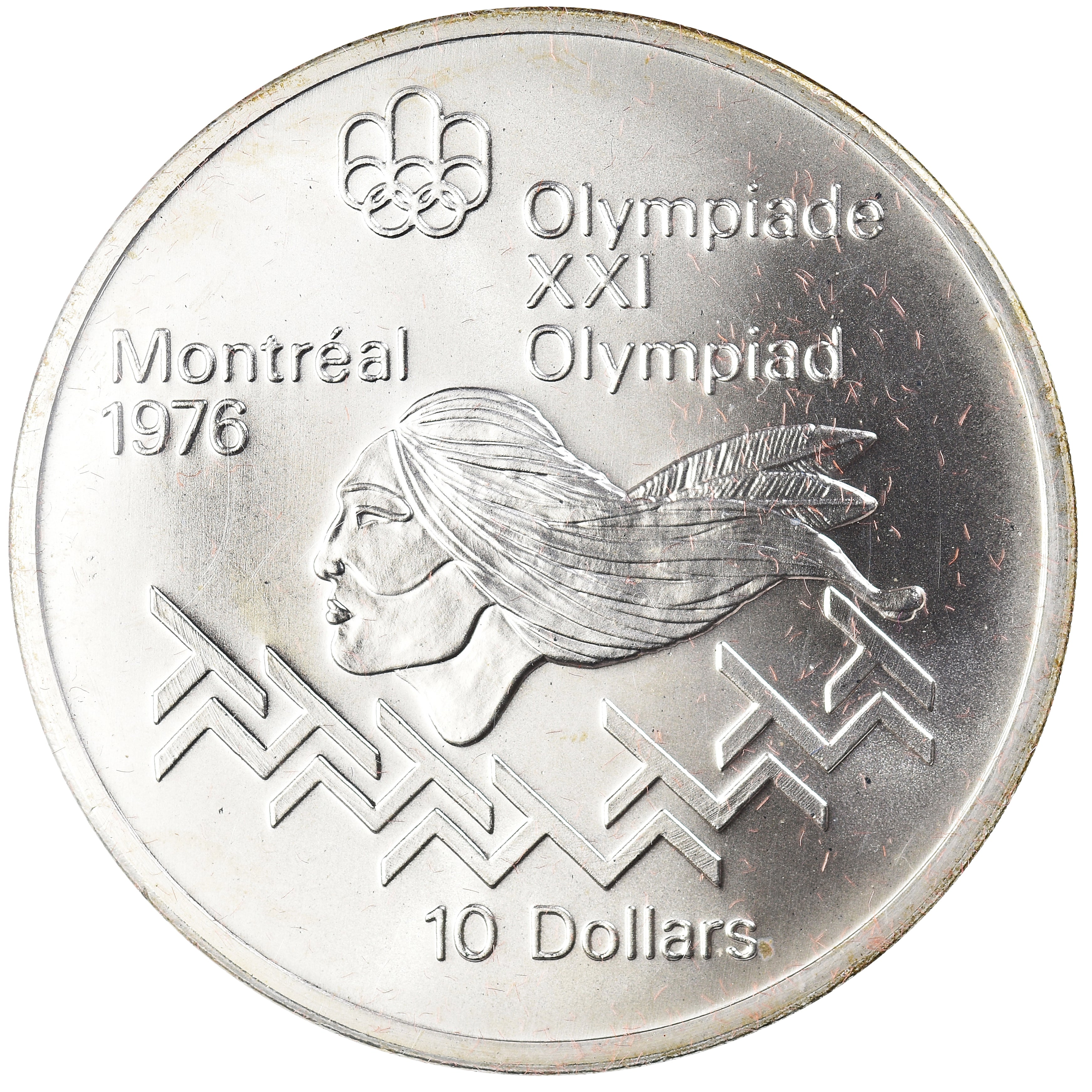 Coin, Canada, Elizabeth II, 1976 Olympics - Hurdles, 10 Dollars, 1975, Royal